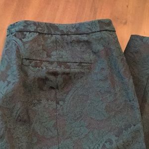 Holiday! Halogen, new with tags. Size 4 Quinn fit.green tapestry print.